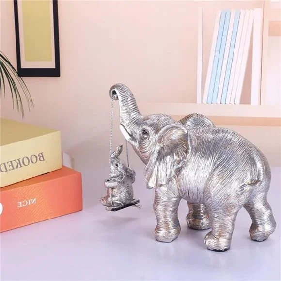 Elephant Decor Brings Good Luck, Health, Strength - Silver - Picture 3 of 5